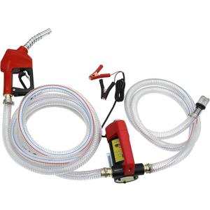 12V Fuel Transfer Pump, 12GPM Diesel Transfer Pump Kit, Self Priming DC Electric Fuel Transfer Pump With Nozzle Hose, Suitable For Diesel, Kerosene, Transformer Oil
