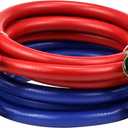 2 PACK 6FT Rubber Washing Machine Hoses Burst Proof Washer Water Hoses for Hot and Cold Water 3/4" Connection Water Supply Lines for ALL WASHERS by Fetechmate 