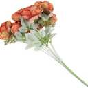 ULDIGI 9-Piece Artificial Flower Bouquet Realistic Faux Roses for Wedding Party