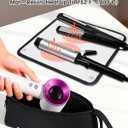 Hair Tools Travel Bag with Heat-Resistant Mat, Large Capacity Organizer for Curling Iron, Flat Iron, Blow Dryer & Hair Accessories, Portable Travel Case for Styling Tools (Midnight)