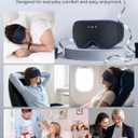 MUSICOZY Sleep Mask with Bluetooth Headphones, 3D Wireless Sleeping Eye Masks, Bluetooth Eye Masks 14-Hour Playtime, Ultra-Soft Breathable, Perfect for Side Sleepers, Women Men(Ocean Blue)