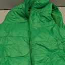 Century Star Green Puffer Vest Women Outerwear Puffy Oversized 2024 Quilted Top Jacket Coat Warm Fall Winter Gilet Sleeveless Zip Girls Medium