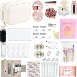 Women's Wedding Emergency Kit for Bride Wedding Survival Set with Makeup Bag, 42 Pc Wedding Daily Travel Essential Items