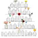 Clear Glass Bud Vase Set of 36 Pcs,Small Bud Vases in Bulk,Glass Crystal Flower Vases Table Centerpieces for Party Event Wedding Decor Baby Shower Decorations (Clear, 36 Pcs)