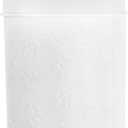 Amici Home Small Dog Treat Container Airtight, 8 Tall x 5.5 Round, White Embossed Puppy Paws Print, Storage Jar Canister for Cats, Small Animals, Gifts for Pet Owners, White (64 Oz)