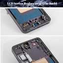 US Version Original for Samsung S24 Plus 5G Screen Replacement for Samsung S24 Plus LCD Display SM-S926A SM-S926U SM-S926W Touch Screen Repair Kits with Frame (Black)