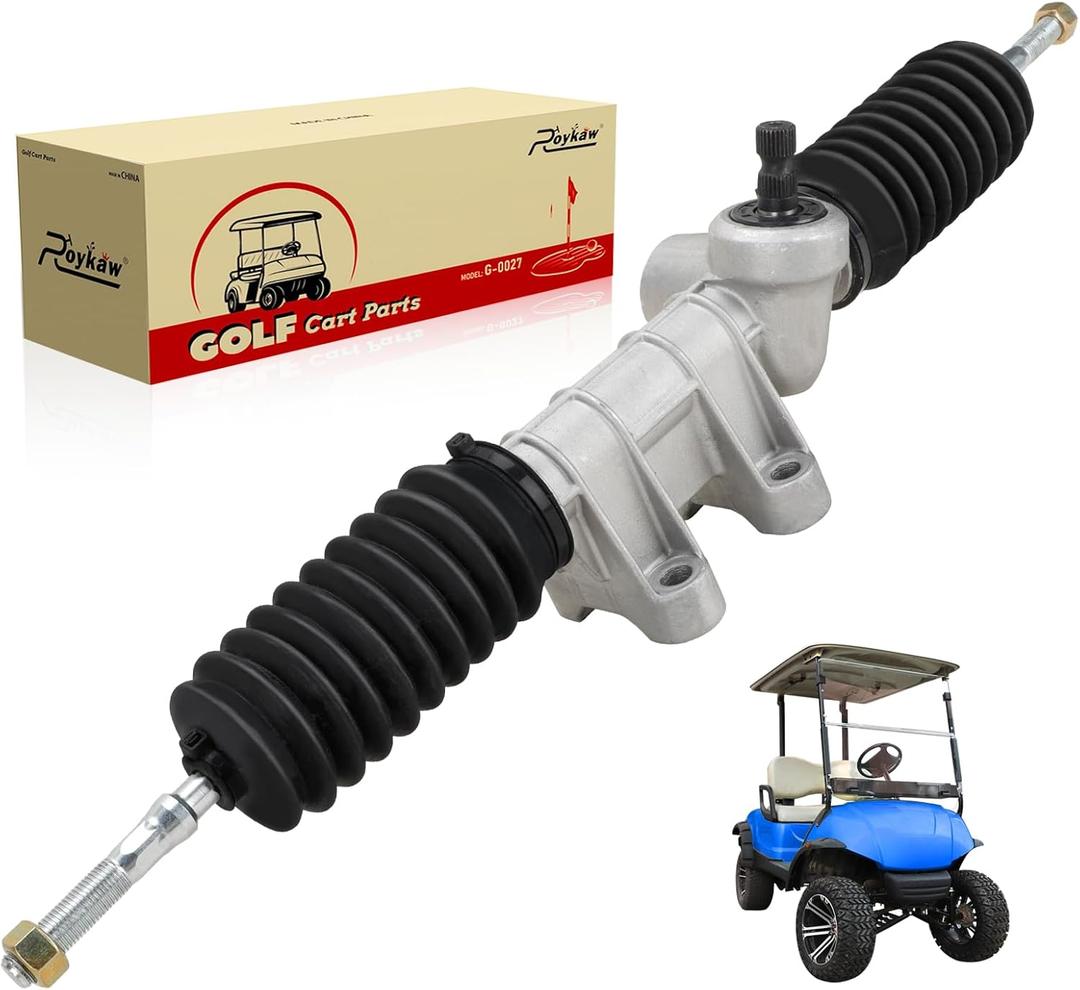Roykaw Golf Cart Steering Gear Box Assembly Replacement with Tie Rod Ends Compatible with Yamaha G29/Drive Gas & Electric Models, Steering Rack and Pinion, Durable and Sturdy, OEM# JW1-F3400-00, OEM standard