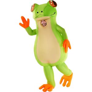 Morph Frog Costume for Adults, Inflatable Frog Outfit for Men, Fun Adult Animal Costume for Parties and Events