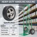 GICOOL 8" x 2" Flat-Free Solid Rubber Tire and Wheel with Ball Bearings and 5/8" Axle Bore Hole, 2" Offset Hub, For Hand Truck Dolly Trolley Garden Wagon Cart Generator Replacement Tire, 2 Pack