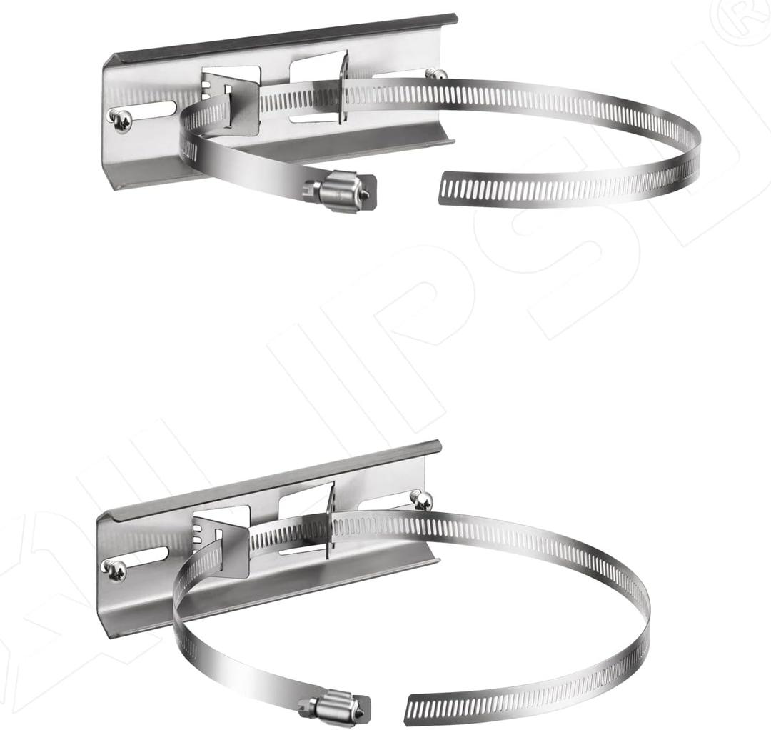 QILIPSU Pole Mounting Kits, 304 Stainless Steel 6.9" x 1.9" Brackets with Adjustable 28 Inch Clamps for Electrical Boxes, Devices, and Outdoor Applications
