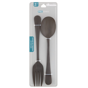 PRO SERIES MATTE BLACK SERVING SET 2CT