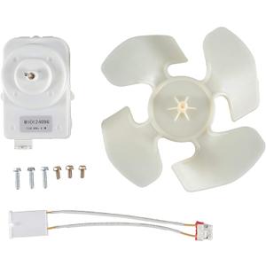 W10124096 Refrigerator Condenser Fan Motor Kit Compatible with Whirlpool Refrigerator Replaces AP4318657 2315558 PS1957416 W10124096VP