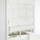 EINZUFUF Blackout No Drill Roman Shades, 28" W x 64" H, Off White