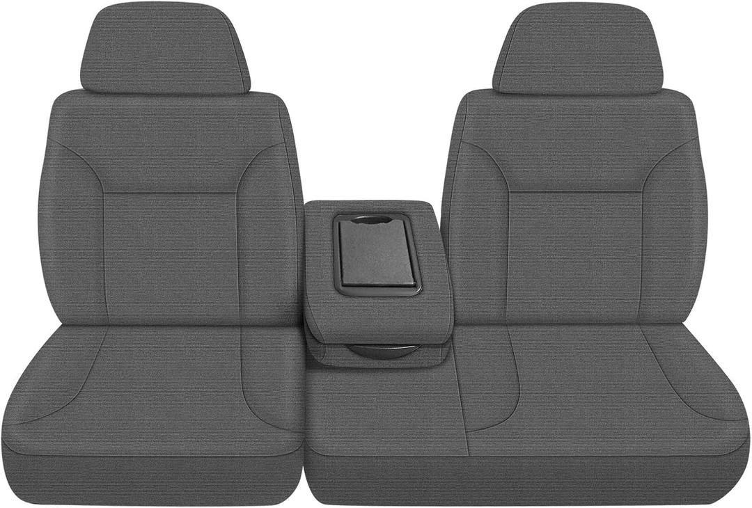 SAPUBK Front Seat Covers Replace for 1995-2000 Chevy Silverado/Suburban/Tahoe and GMC Sierra/Yukon 60/40 Split Seat with Console, Premium Neoprene with Composite Soft Foam Lining Seat Cover