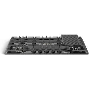 GASLAND Gas Cooktop 36 Inch with Griddle, 5 Burner Propane Stovetop with Reversible Cast Iron Grill/Griddle, Gas Countertop Plug-in, NG/LPG Convertible Cooktops, Black