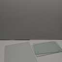 Hacaroa 4 Pack Tempered Glass Cutting Board with Rubber Feet, Rectangle Non-slip Chopping Board, Long Lasting Clear Glass Tray for Kitchen Countertop, Table, Shatter-Resistant, Heat-Resistant, 2 Size