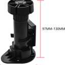 12 Pack Black Cabinet Leveler Legs Adjustable Furniture Legs Adjusts from 3-7/8" to 5-1/8", for Furniture, Cabinets Ect