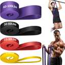 Alllvocles Resistance Band, Pull Up Bands, Pull Up Assistance Bands, Workout Bands, Exercise Bands, Resistance Bands Set for Legs, Working Out, Muscle Training, Physical Therapy, Shape Body, Men Women (0.3-1.3in)