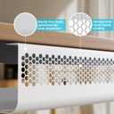KHAMAL Cable Management Under Desk 26PCS - Cable Management Tray Kit Ventilated Hexagonal Design with Cable Clips, Wire Ties, Cord Holder & Screws for Office, Home - 2 White Sets