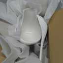 Luxshiny Large Ceramic Soup Spoon with Spoon Rest 8.85 Inch Utensil Holder for Serving Rice Porridge and Soups at Home and Catering
