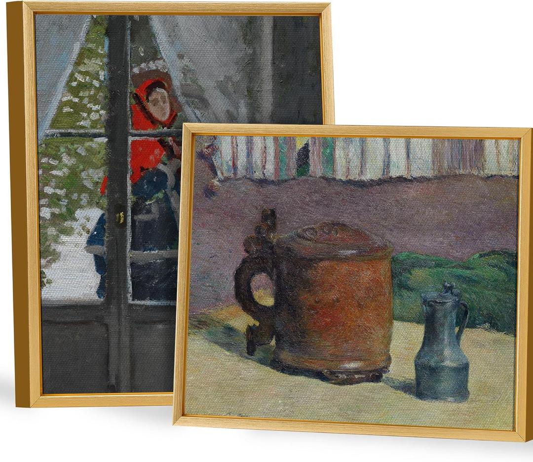 8x10 Canvas Floater Frame for Oil Paintings, 2 Pack Canvas Frames with 0.6"-0.9" Deep for Art Print, Picture Floating Frames,Float Frame for Wall Decor (Walnut,8"x10")