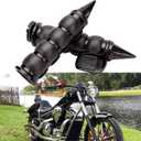 Pair of 1" Dual Black Motorcycle Bar End Hand Grips Handlebar Compatible with Cruisers Harley Yamaha Suzuki