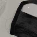 18"Human Hair Ponytail Wrap Around Clip in Ponytail Hair Extensions for Women Jet Black(#1) 100g/3.5oz