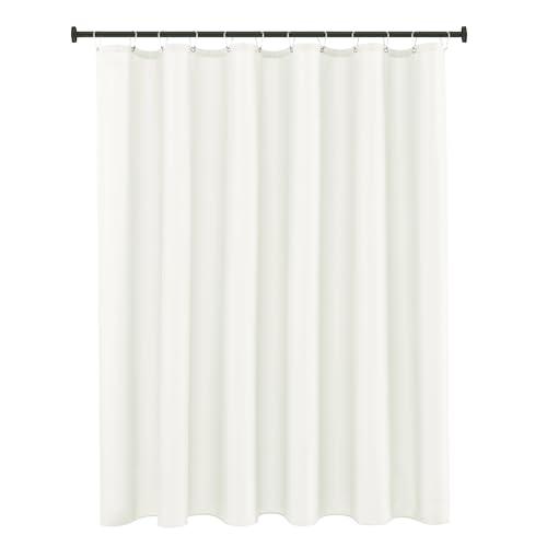 Biscaynebay Hotel Quality Fabric Shower Curtain Liners 72" X 72", Ivory Water Resistant Bathroom Curtains Rust Resistant Grommets Weighted Bottom Hem Machine Washable