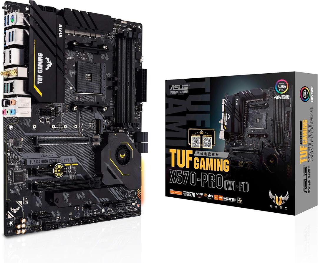 ASUS TUF Gaming X570-PRO (WiFi 6) AM4 Zen 3 Ryzen 5000 & 3rd Gen Ryzen ATX Motherboard (PCIe 4.0, 2.5Gb LAN, BIOS Flashback, HDMI 2.1, USB 3.2 Gen 2
