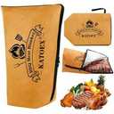 2PCS BBQ Resting Blanket BBQ Insulated Meat Resting Bag with Handle Reusable Meat Resting Blanket for Barbecue Briskets Smokers Grilling Outdoor Activities (21inch-2pcs)
