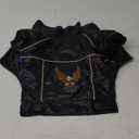 Dog Leather Jacket - Cute Leather Dog Jackets Motorcycle Clothes with Buttons Pet Waterproof Winter Coat for Small Medium Dogs(Black,M)