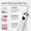 Water Dental Flosser for Teeth, Portable Cordless Water Flosser with 300ML Rechargeable with Type-C, IPX7 Waterproof Water Flossers for Adults with 3 Intensity Modes and 3 Flossing Tips Silver