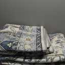 zesthome 8x10 Area Rugs-Washable Rug for Living Room, Non-Slip Backing Rugs, Stain Resistant 8x10 Rug for Bedroom, Ultra-Thin Low Pile Rugs, Vintage Large Home Decor (Blue/Ivory)