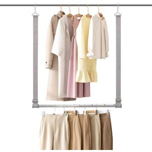 STO STO Closet Hanging Rod, Length and Height Adjustable Closet Rod, Space-saving Closet Extender Hanging Bar for Hanging Clothes, Webbing, 1 Pack