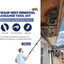 Wasps Nest Remove Tool Scraper Kit for Clean Hornets Yellow Jacket Bee Huge Nests Removal Trap