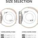 Sport Band Compatible with Apple Watch 38mm 40mm 41mm 42mm 44mm 45mm 46mm 49mm, Soft Silicone Waterproof Replacement Strap for iWatch Bands Series 10 9 8 7 6 5 4 3 2 1 SE Ultra/Ultra 2 (Starlight)