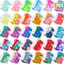 Dinosaur Pop Fidget Toys Bulk Its 30 Pack Dinosaur Party Favors for Kids 4-8 8-12 Mini Dino Pop Keychain It Fidget Toy Fidgets for Classroom Prizes Student Carnival Birthday Goodie Bag Stuffers Filler