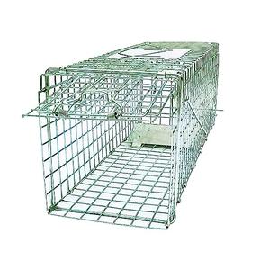 24" Small Collapsible Humane Live Animal Cage Trap No-Kill Trapping Kit for Humane Catch Release Rodent Small Cat, Rabbits, Squirrel, Opossum, Squire, Raccoon, All Fit Sized Animals, 2-Doors