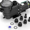 Seeutek 2.0 HP Pool Pump Above Ground and Inground,6900 GPH Powerful Self Primming Swimming Pool Pumps with Strainer Filter Basket,Upgraded 110V/220V Dual Voltage, 60HZ Silent Operation