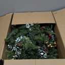 2 Pack Outdoor Christmas Trees for PorchLighted Artificial Christmas Urn Fillers, Battery-Powered LED Lights, Tripod Stakes for Holiday Porch Decorations on Porches, Patios,urn filler,and Flower Beds