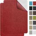 2Pcs 8 * 11Inch Couch Patches Repair Fabric, Self-Adhesive Couch Repair Patch with Strong Glue, Repair Patch for Sofa, Tote Bags, Car Seats, Furniture,Etc(Red)