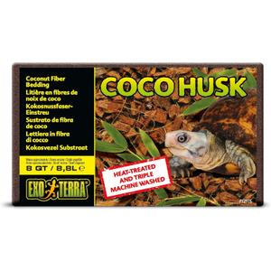 Exo Terra Coco Husk Brick, 8 QT (8.8 L) Natural Coconut Fiber Terrarium Substrate for Reptiles, Amphibians & Tropical Enclosures