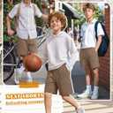 Xaatren Boy Athletic Baggy Shorts | Elastic Waist, Drawstring, Side Pockets, Teen Shorts, Summer Bottoms, Lightweight, Comfortable, Casual, 5-16 Years