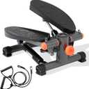 Mini Steppers for Exercise at Home,Stair Stepper with Resistance Bands, Total Body 2-in-1 Stepper Machine, Total Body Workout,Whole Body Aerobic Exercise Equipment