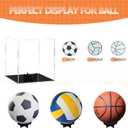 Basketball Display Case,Clear Acrylic Soccer Ball Display Case with Stand,Basketball Case Display Box for Autographed Basketball,Soccer Ball,Volleyball,Collectibles