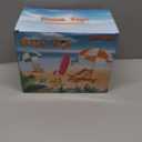 HUITEM Beach Sand Toys for Kids, 29PCS Sandbox Toys with 2 Collapsible Bucket Sand, 2 Dump Truck, Dinosaur Molds, Castle Building Kit, Shovel Sieve,Flags,Mesh Bag Travel Beach Toys for Toddler 3-10