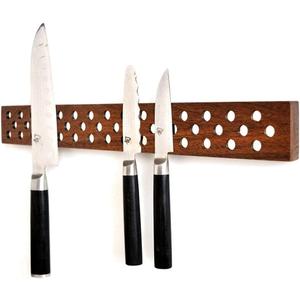 Magnetic Wooden Knife Bar Holder Strip, Cherry or Walnut, 12, 16, 20, or 24 Inch (16 Inch, Walnut)