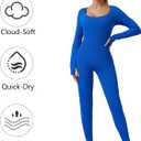 Women's Long Sleeve Jumpsuits Casual Workout Yoga Jumpsuits for Women Casual Jumpsuits for Women (M)