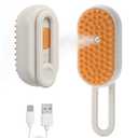 4 in 1 Cat Steam Brush for Shedding, Rechargeable Steam Pet Brush for Dog and Cat, Anti-Static, Massage, Cleaning, Shedding & Combing All In One!