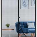 Yotache Magnetic Screen Door for 32x80 Doors, Screen Size 34"x81" High-Density Fiberglass Mesh with Powerful Magnets & Windproof Hasp for Front/Back Patio Doors, Black